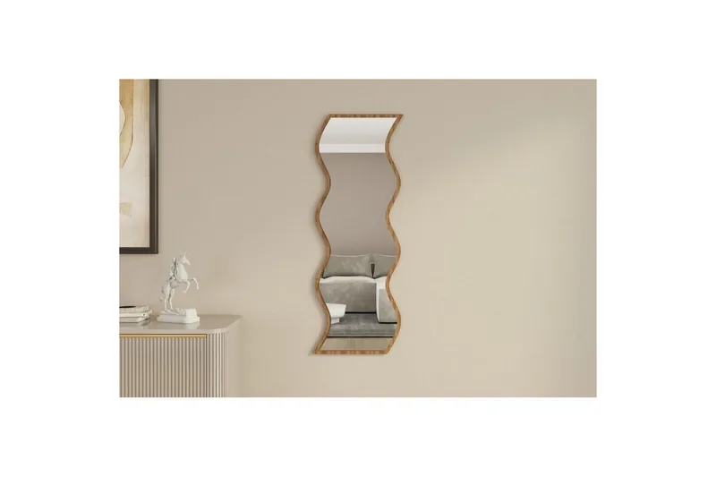 Peili Safidon Valkoinen / Pähkinäpuu - Valkoinen / Pähkinäpuu - Sisustustuotteet - Peili