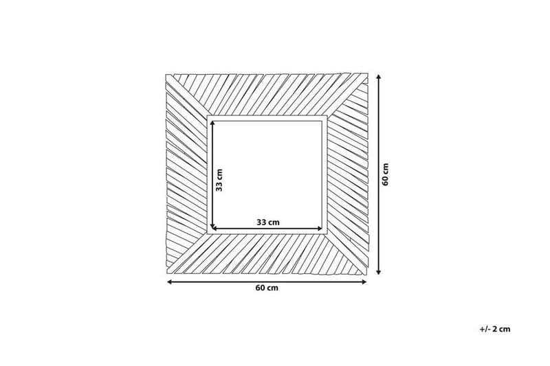 Peili Sajaad 60x60 cm - Puu/Luonnonväri - Sisustustuotteet - Peili