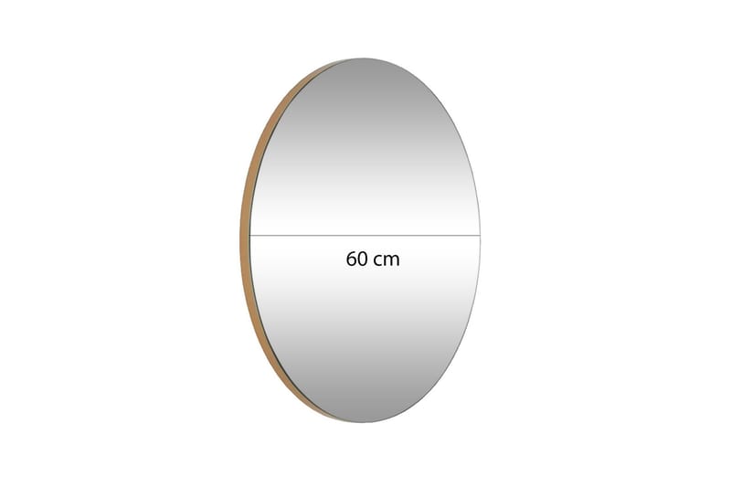 Peili Sesso 60 cm Pyöreä - Kulta - Sisustustuotteet - Peili
