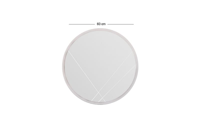 Peili Smooth 60 cm Pyöreä - Valkoinen - Sisustustuotteet - Peili