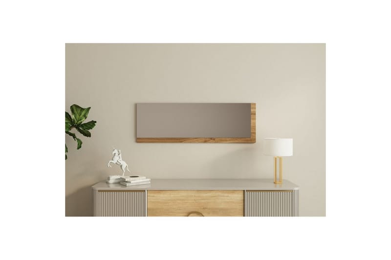 Peili Sudariya Valkoinen / Pähkinäpuu - Valkoinen / Pähkinäpuu - Sisustustuotteet - Peili