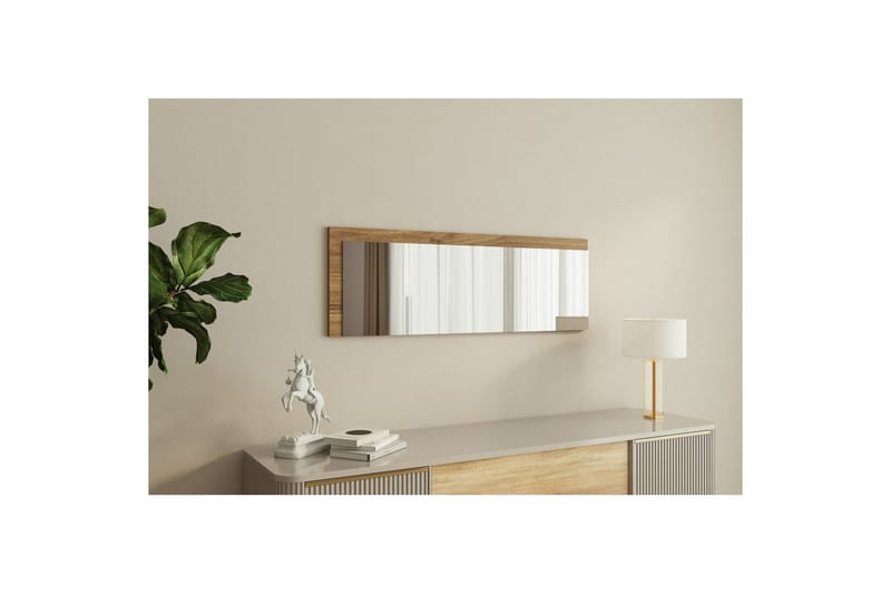 Peili Sudariya Valkoinen / Pähkinäpuu - Valkoinen / Pähkinäpuu - Sisustustuotteet - Peili