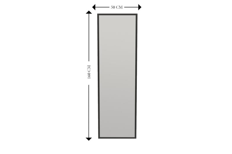 Peili Tessari 50 cm Suorakaide - Musta - Sisustustuotteet - Peili