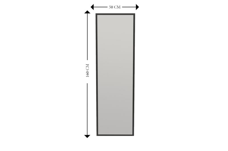 Peili Tessari 50 cm Suorakaide - Musta - Sisustustuotteet - Peili