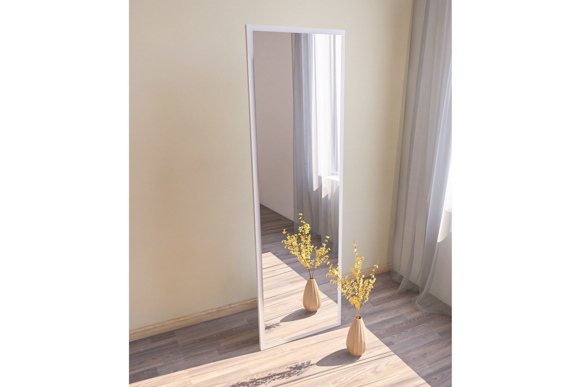 Peili Tessari 50 cm Suorakaide - Valkoinen - Sisustustuotteet - Peili