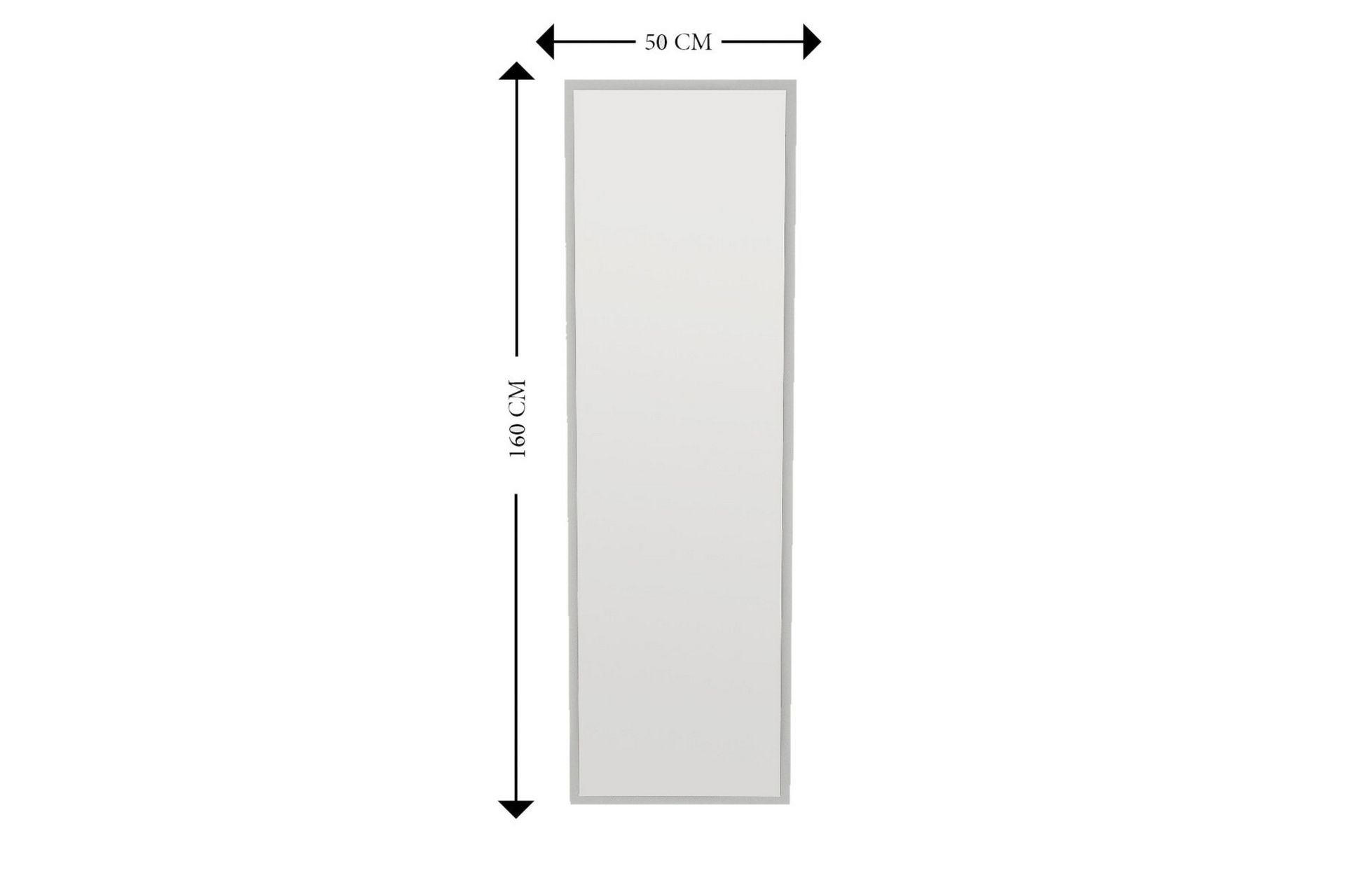 Peili Tessari 50 cm Suorakaide - Valkoinen - Sisustustuotteet - Peili