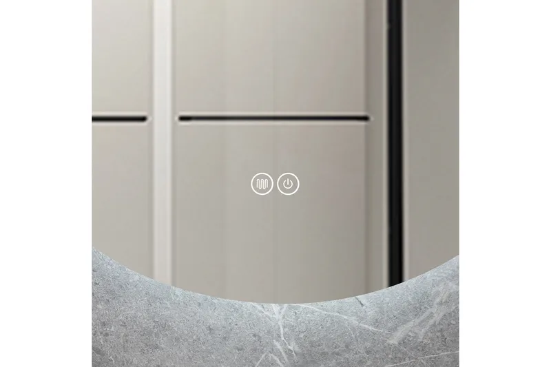 Kylpyhuoneen pyöreä peili 100 cm LED-valaistuksella ja huurteenestolla - Sisustustuotteet - Peili - Peili valaistuksella