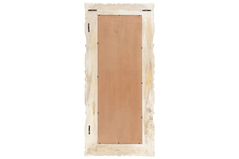 Peili valkoinen 110x50 cm täysi mangopuu - Valkoinen - Sisustustuotteet - Peili