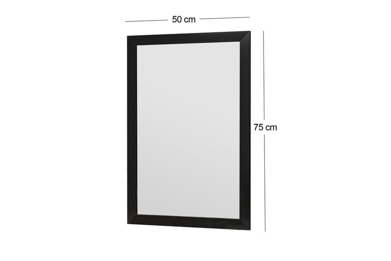 Peili Vanomi 50 cm Suorakaide - Musta - Sisustustuotteet - Peili