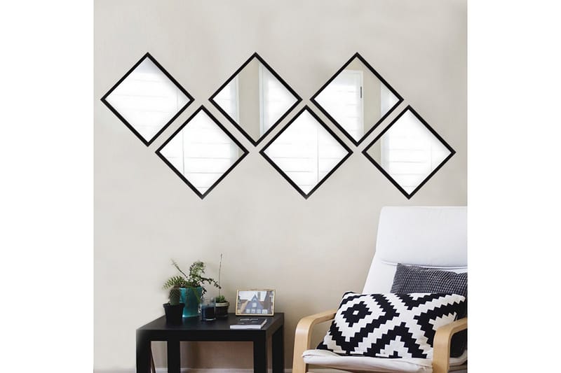 Peili Velservrook - Hopea/Musta - Sisustustuotteet - Peili