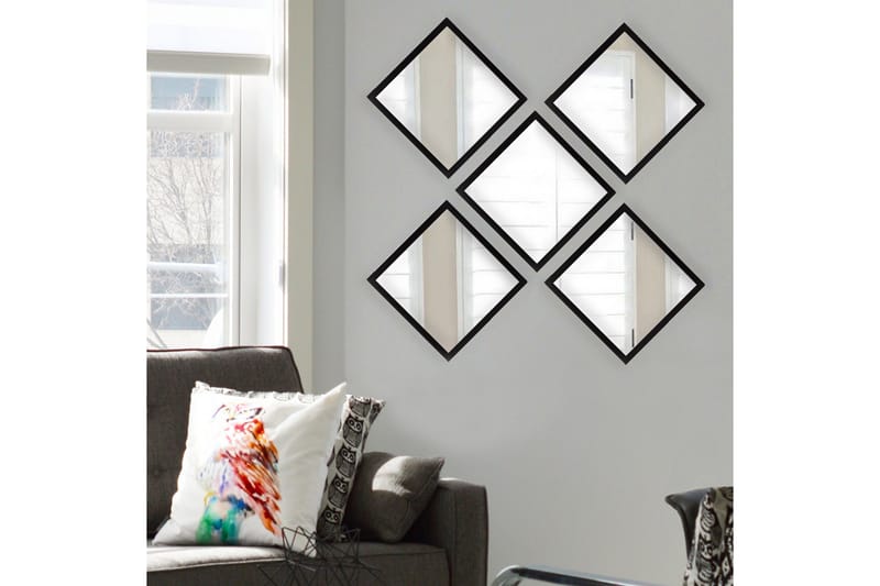 Peili Velservrook - Hopea/Musta - Sisustustuotteet - Peili