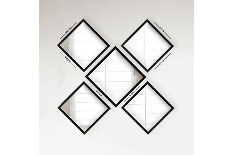 Peili Velservrook - Hopea/Musta - Sisustustuotteet - Peili