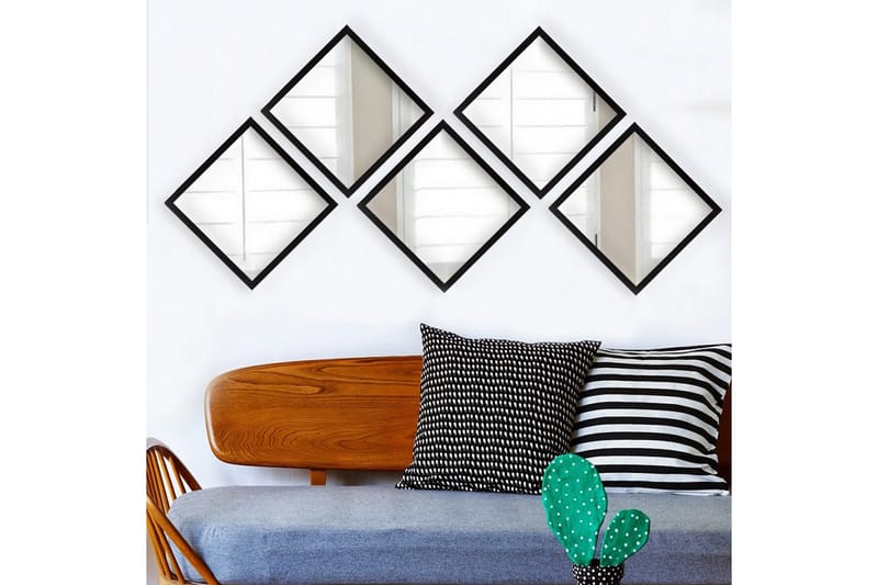 Peili Velservrook - Hopea/Musta - Sisustustuotteet - Peili