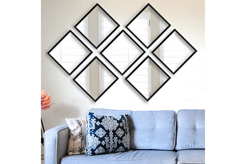 Peili Velservrook - Hopea/Musta - Sisustustuotteet - Peili