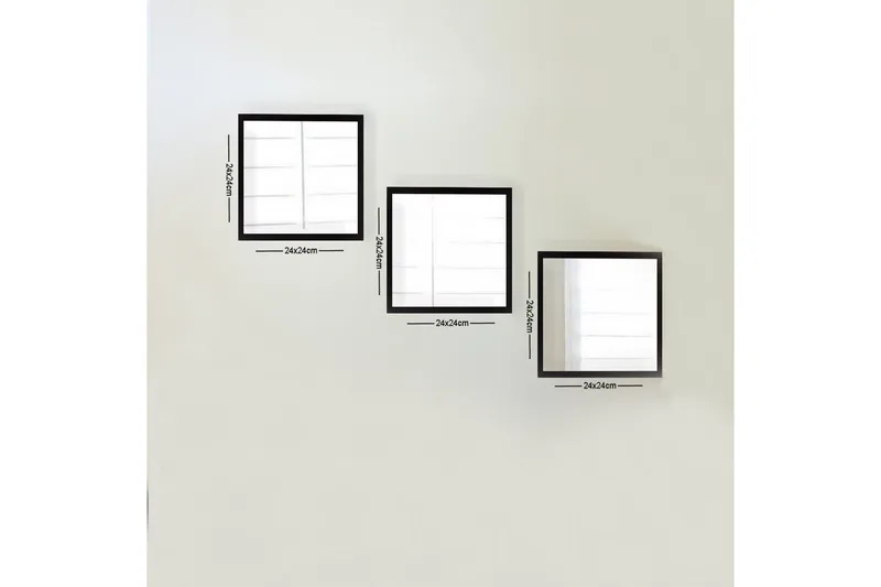 Peili Velservrook - Hopea/Musta - Sisustustuotteet - Peili