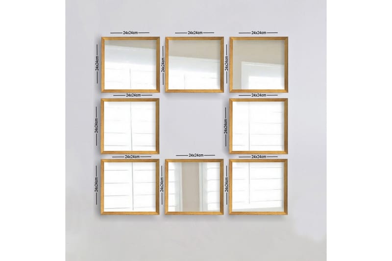 Peili Velservrook - Kulta/Hopea - Sisustustuotteet - Peili