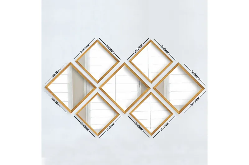 Peili Velservrook - Kulta/Hopea - Sisustustuotteet - Peili