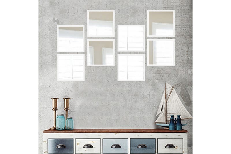 Peili Velservrook - Valkoinen/Hopea - Sisustustuotteet - Peili