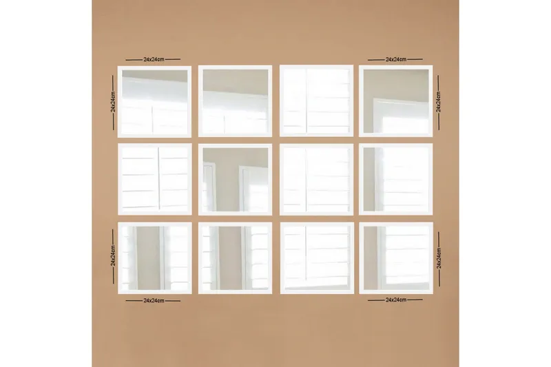 Peili Velservrook, Valkoinen/Hopea