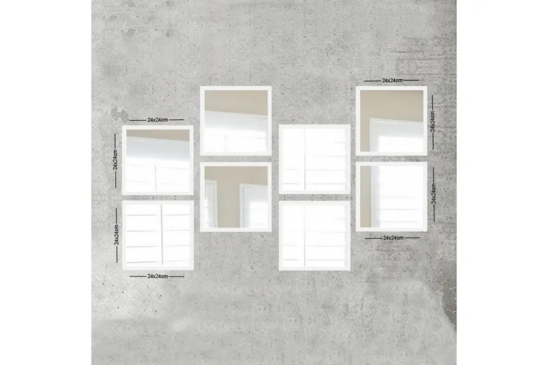 Peili Velservrook, Valkoinen/Hopea