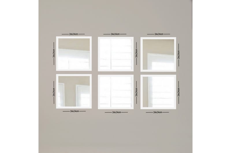 Peili Velservrook, Valkoinen/Hopea