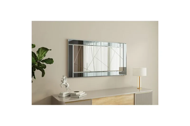 Peili Virlin Savunharmaa / Valkoinen - Savunharmaa / Valkoinen - Sisustustuotteet - Peili