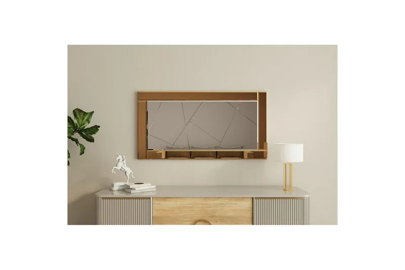 Peili Virlin Pronssi / Valkoinen - Pronssi / Valkoinen - Sisustustuotteet - Peili