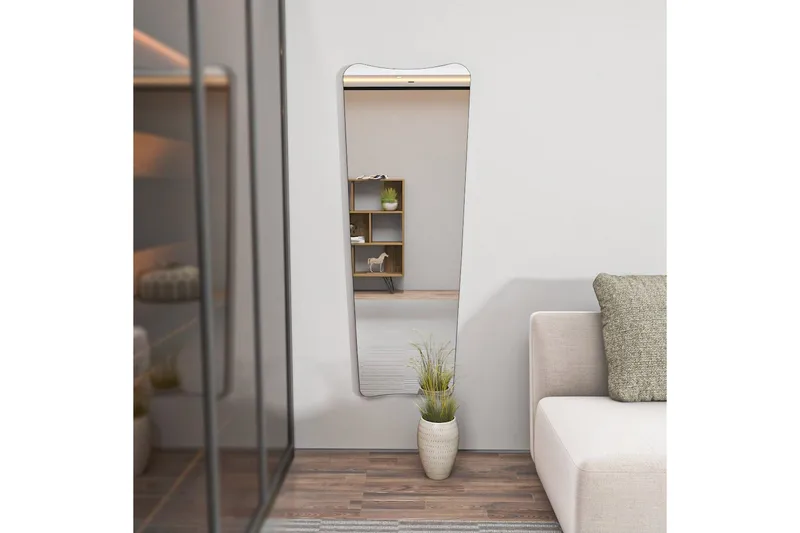 Peili Vitros Musta - Musta - Sisustustuotteet - Peili - Lattiapeili