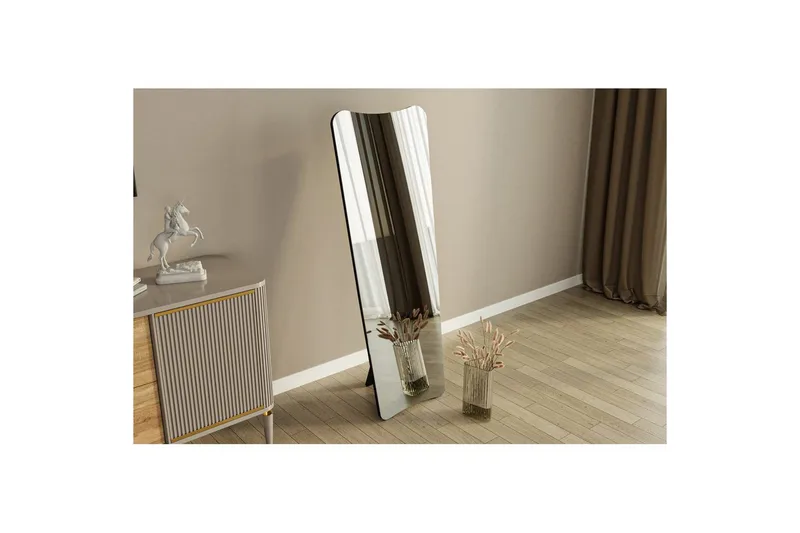 Peili Vitros Musta - Musta - Sisustustuotteet - Peili - Lattiapeili