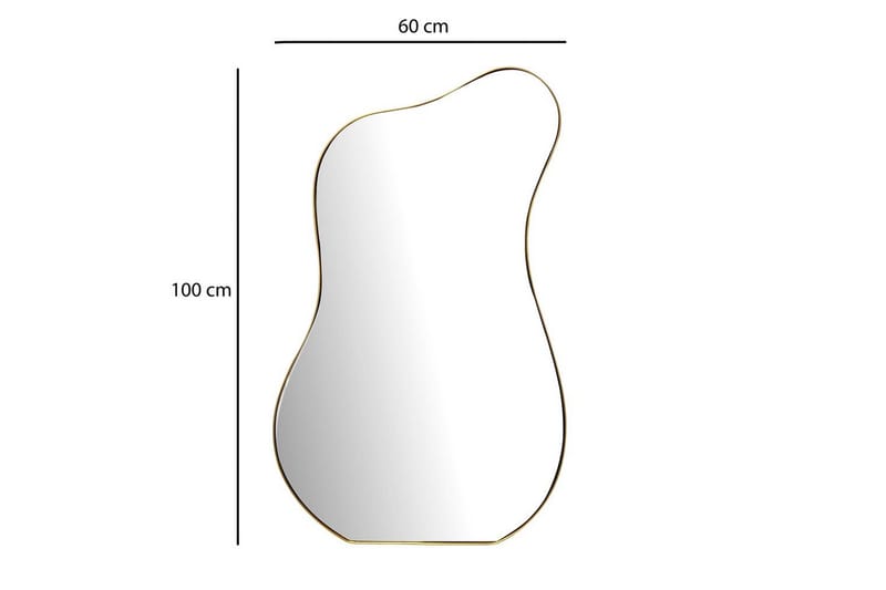 Peili Wohnling Epäkeskeinen metallikehys soikea 100 cm - Sisustustuotteet - Peili