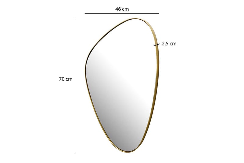 Peili Wohnling Epäkeskeinen metallikehys soikea 70 cm - Sisustustuotteet - Peili