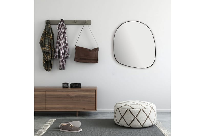 Peili Wohnling Epäkeskeinen paksu metallikehys soikea 60 cm - Sisustustuotteet - Peili