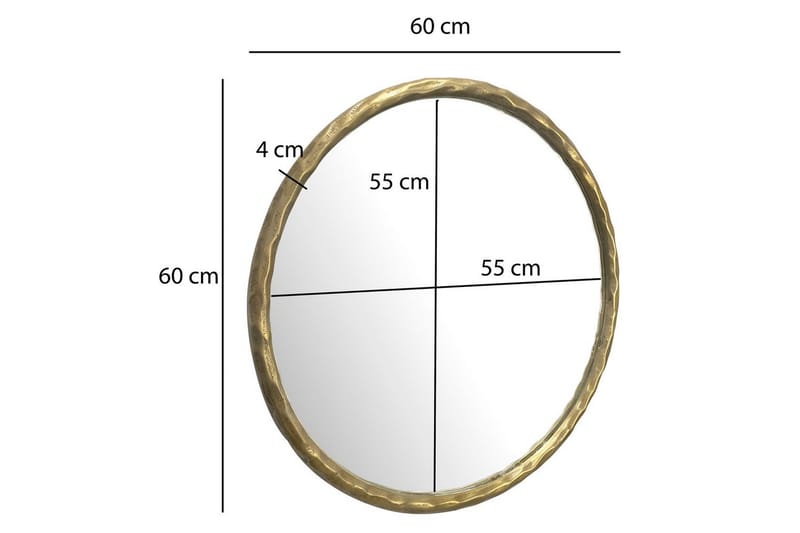 Peili Wohnling Klassinen pyöreä 60 cm, moderni - Sisustustuotteet - Peili