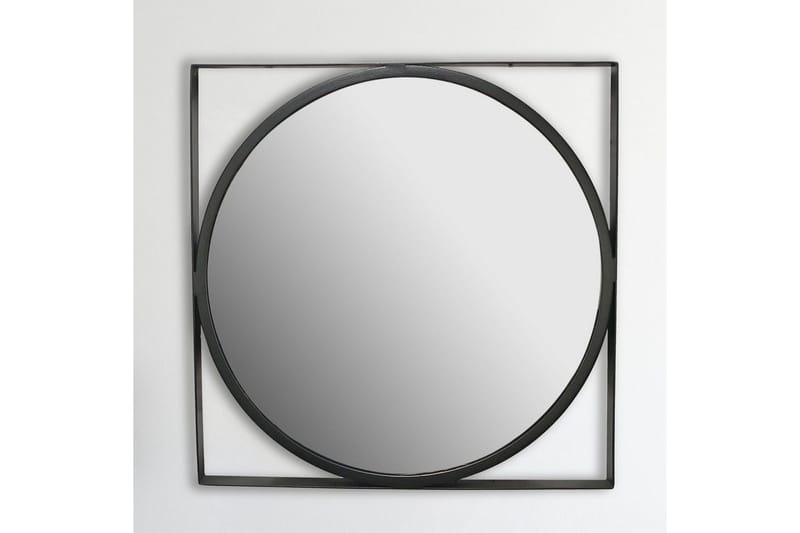 Peili Wohnling Neliökehys pyöreä 54 cm moderni - Sisustustuotteet - Peili