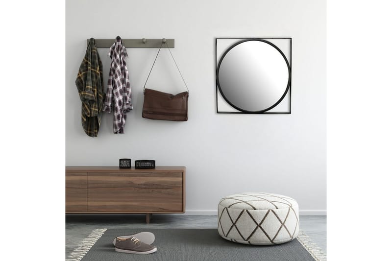 Peili Wohnling Neliökehys pyöreä 54 cm moderni - Sisustustuotteet - Peili