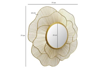 Peili Wohnling Ruusu metallikehys pyöreä 77 cm, moderni - Sisustustuotteet - Peili