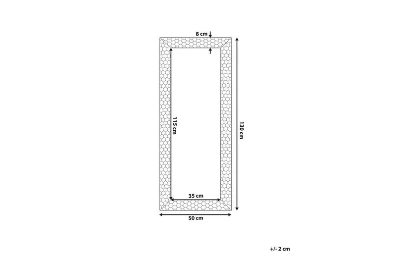Peili Zarour 50x130 cm - Kulta - Sisustustuotteet - Peili