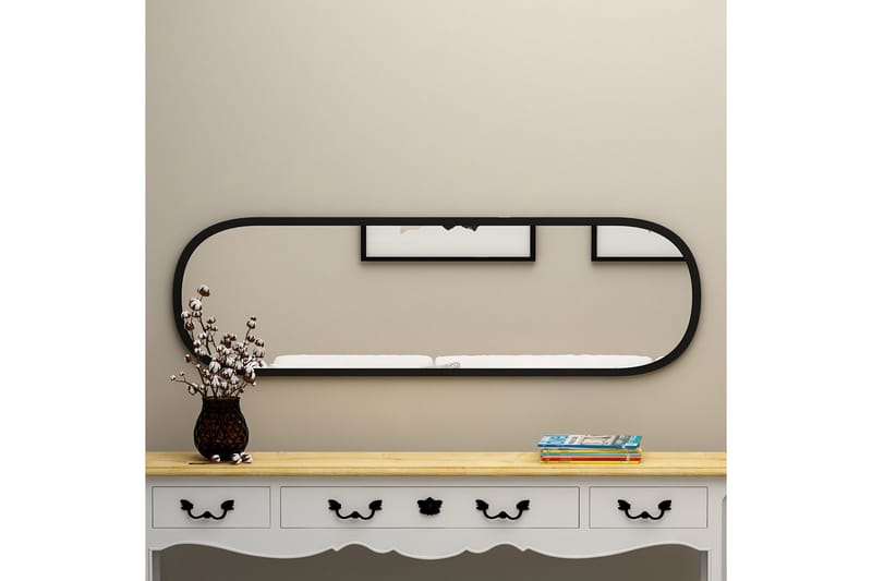 Peili Zeos 40 cm Suorakaide - Musta - Sisustustuotteet - Peili