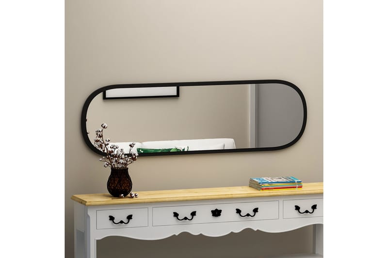 Peili Zeos 40 cm Suorakaide - Musta - Sisustustuotteet - Peili