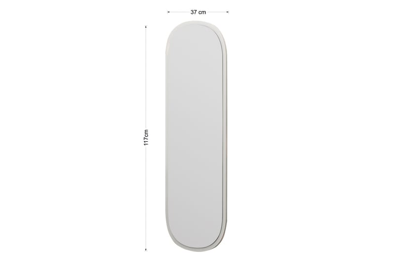 Peili Zeos 40 cm Suorakaide - Valkoinen - Sisustustuotteet - Peili