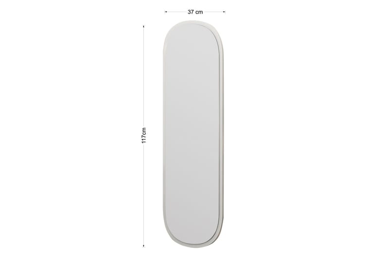 Peili Zeos 40 cm Suorakaide - Valkoinen - Sisustustuotteet - Peili