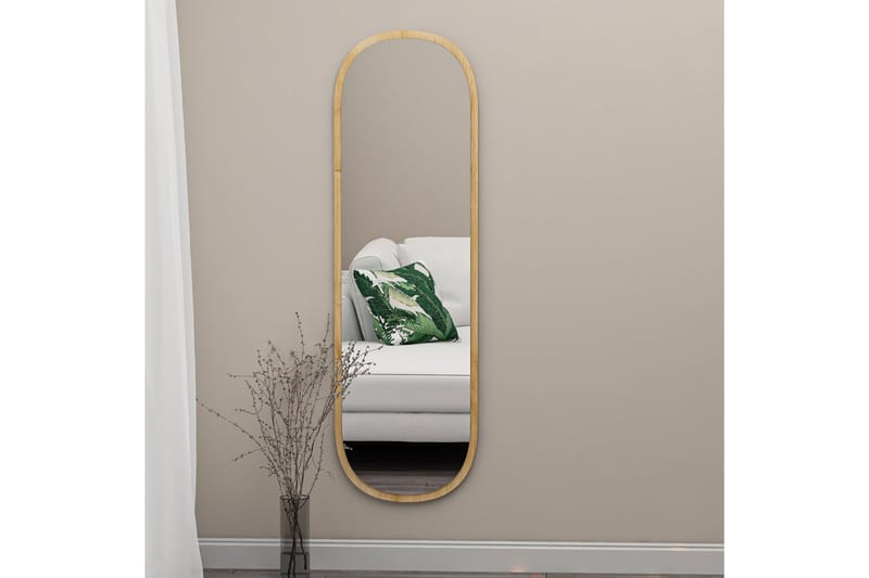Peili Zeos 40 cm Suorakaide - Puu/Luonnonväri - Sisustustuotteet - Peili
