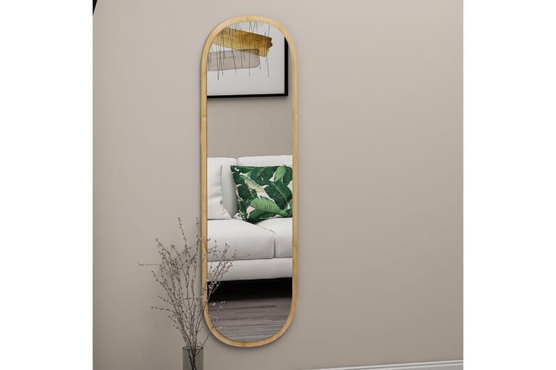 Peili Zeos 40 cm Suorakaide - Puu/Luonnonväri - Sisustustuotteet - Peili