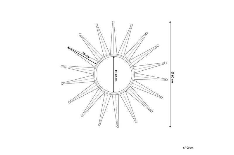 Peili Perelli 60 cm - Sisustustuotteet - Peili