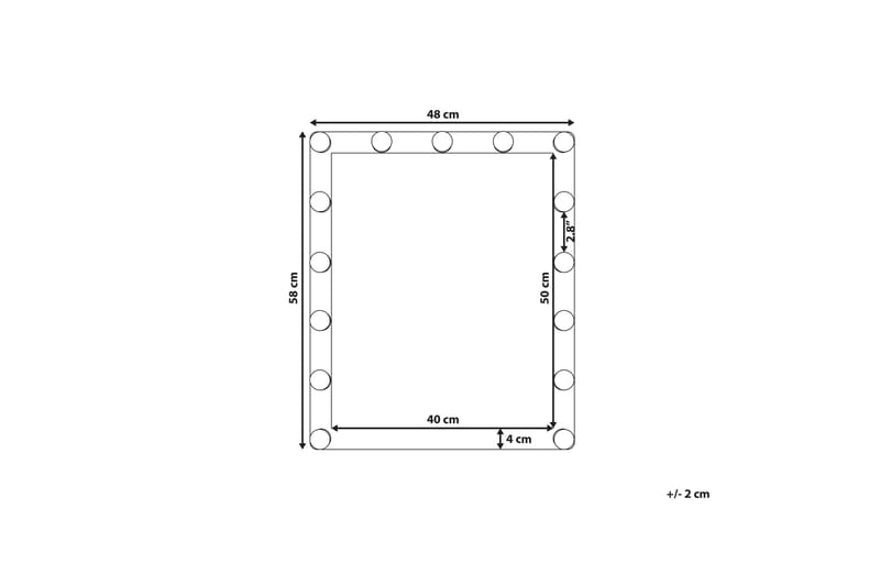 Peili Perala LED 50x60 cm - Läpinäkyvä - Kylpyhuonetarvikkeet - Meikkipeili
 - Peili