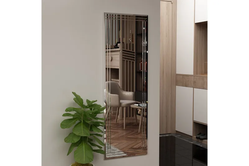 Peili Pauli 40 cm Suorakaide - Valkoinen - Sisustustuotteet - Peili