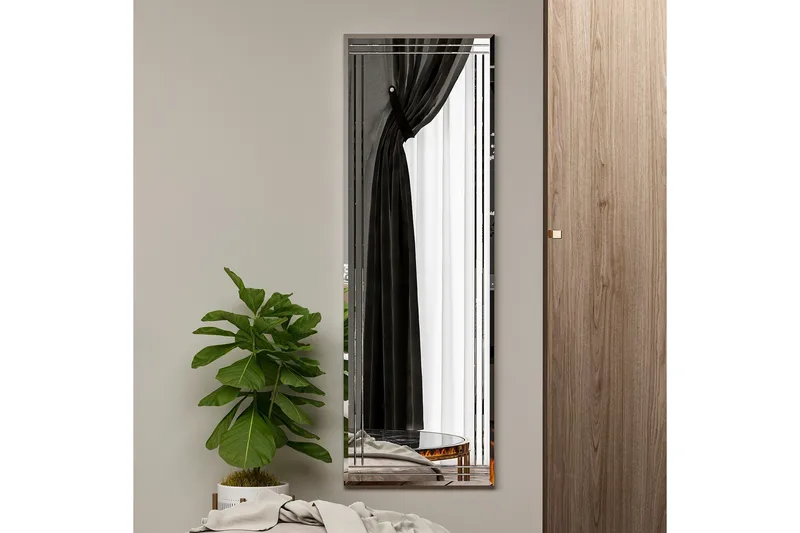 Peili Pauli 40 cm Suorakaide - Valkoinen - Sisustustuotteet - Peili