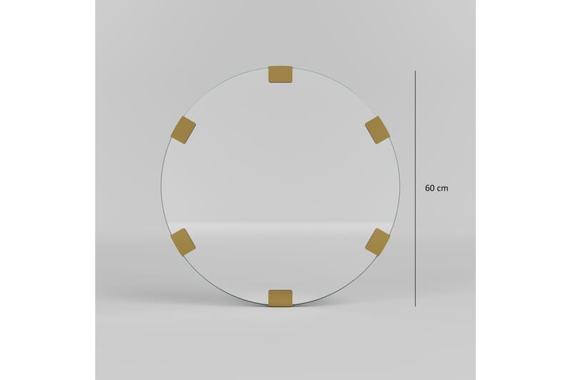 Peili Porp 60 cm Pyöreä - Kulta - Sisustustuotteet - Peili