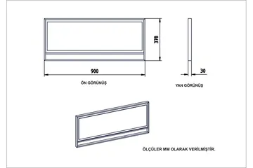 Peili Pewo 90 cm - Kulta/Musta - Sisustustuotteet - Peili