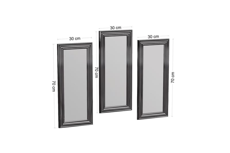 Peilisetti (3 kappaletta) Sudavia Hopea - Hopea - Sisustustuotteet - Peili